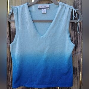 NINE & COMPANY NWT Petite L Silk/Cotton Lightweight Sleeveless Sweater